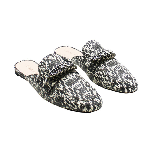 Women's Coach Faye Snake Embossed Loafer Mules