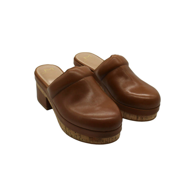 Marc Fisher Womens Leather Slip on Clogs