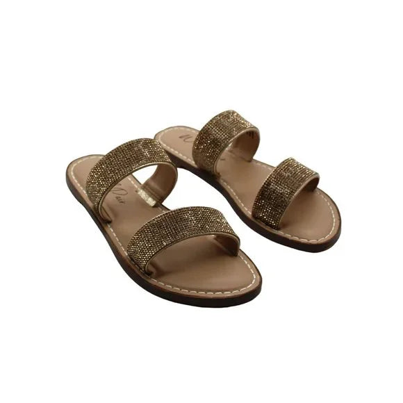 Wild Pair Ginnie Double-Band Slide Flat Sandal - Effortless Comfort and Style
