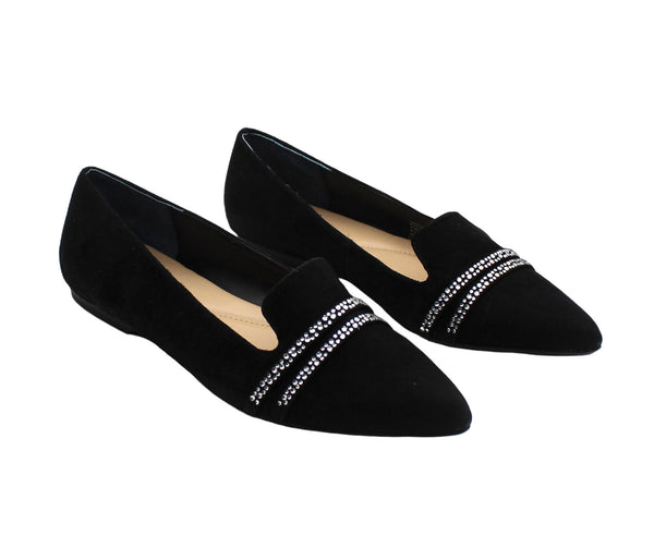 Alfani Womens Pointed Toe Slip on Leather Loafers