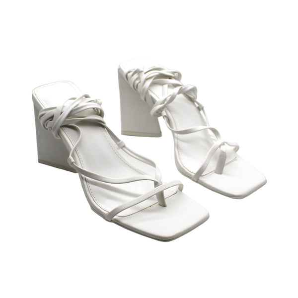 Bar III Womens Faux Leather Ankle Tie Slingback Sandals