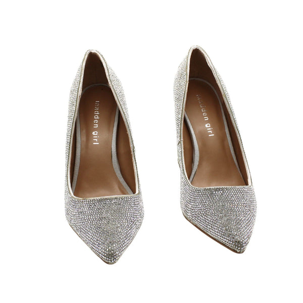 Madden Girl Womens Symbol-r Pumps 6.5 Silver Multi