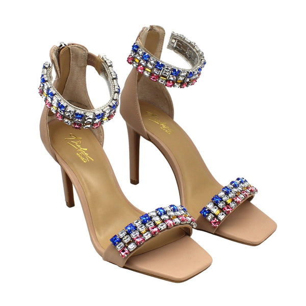 Linzee Womens Embellished Zip up Pumps