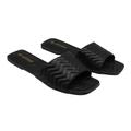Olivia Miller Women's Sundae Slip-on Slide Flat Sandals - Black