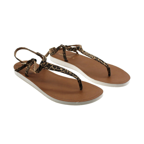 Sun + Stone Kristi T-Strap Flat Sandals