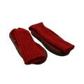 Acorn Ragg Wool Slipper Socks with Suede Outsole in Red