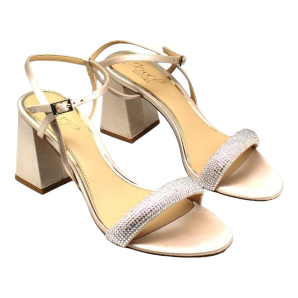 Jewel Badgley Mischka Women's Earlene Block Heel Evening Sandals