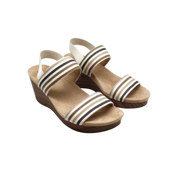 LifeStride Delta Quarter Ankle Strap Sandals - Tan Multi Fabric