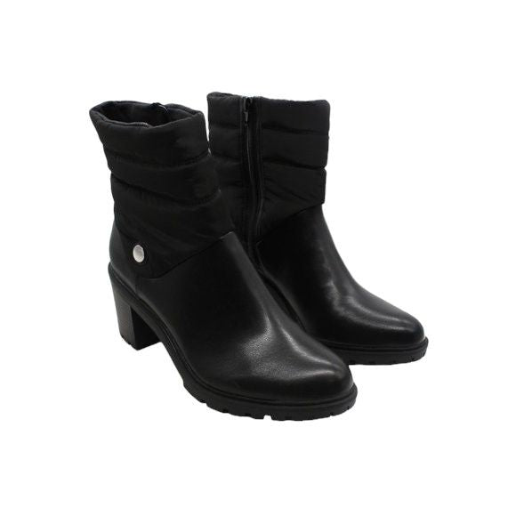 elcalise Womens Faux Leather Puffer Booties