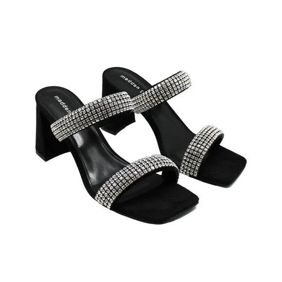 Madden Girl Sparkle and Shine with Madden Girl Women's Wit Block-Heel Dress Sandals