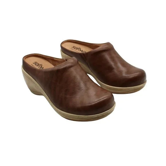SoftWalk Women's Madison Clog in Saddle - Classic Comfort with a Stylish Touch