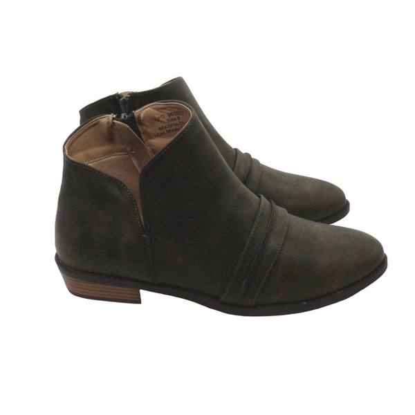 Women S Journee Collection Harlow Ankle Bootie Olive Distressed